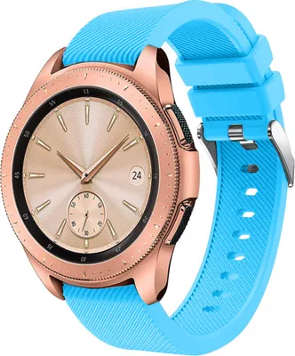 Produktbild von Strap-it Samsung Galaxy Watch 42 mm Armband Silikon (Hellblau)