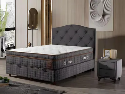 Produktbild von s Boxspringbett Elegantes Kopfteil Modernes Design für Komfort und Stil