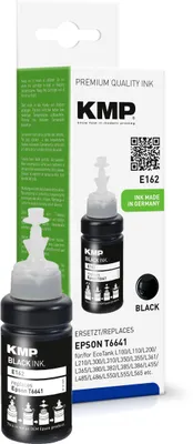 Produktbild von KMP E162 schwarz Tintenpatrone ersetzt Epson Eco Tank (T6641)