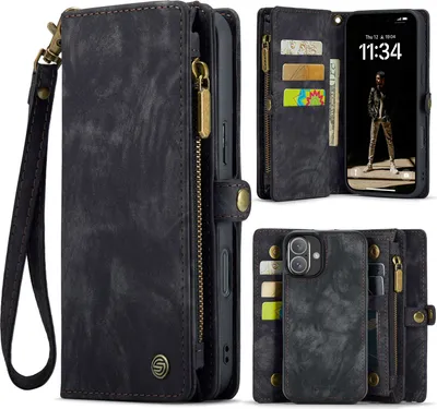 Produktbild von Solidenz Urban Wallet iPhone 16 Hülle - Zwart