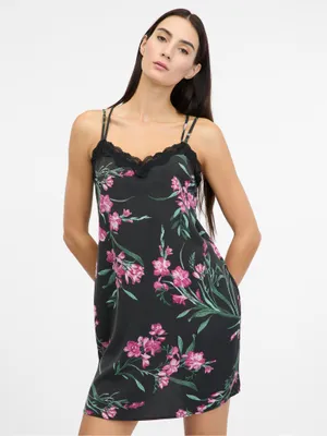 Produktbild von Orsay Schwarzes Damen Satin Nachthemd 1001201A00877__M
