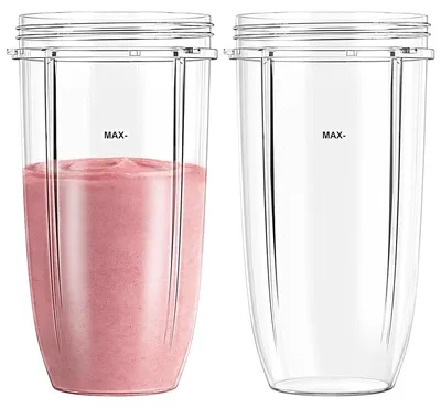 2er-Set Mixerbecher, transparent, 950 ml, für 600/900 W Mixer