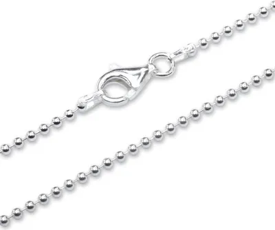 Produktbild von Unique Kugelkette 925er Silber 1,8mm für Damen und Herren 40-80cm