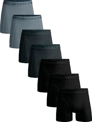 Produktbild von Muchachomalo Herren Boxershorts – 7er Pack – Baumwolle Stretch – Bequeme Unterwäsche – Größe 6XL - U-SOLID1010-1174