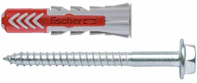 Zdjęcie produktu dla Fischer DuoPower, Zestaw śrub i kołków rozporowych, Beton, Płyta gipsowa, 70 mm, 1,4 cm, 10 cm, 8 szt.