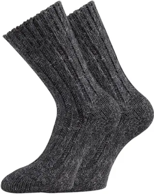 Produktbild von TippTexx 24 2 Paar superweiche Wollsocken mit Alpakawolle für Damen und Herren, Anthrazit, Größe 43-46