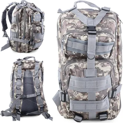 Produktbild von Rucksack Militär Wanderrucksack Kampfrucksack Trekking Camping 30L Digital grau