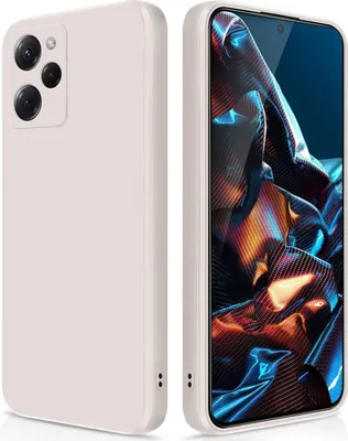 Produktbild von Silikon Hülle für Xiaomi Poco X5 Pro Flüssigsilikon Dünn Gel Gummi Matt Kratzfeste Schutzhülle Weiß