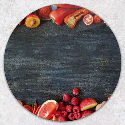 Produktbild von Glas-Herdabdeckplatten Glaskeramikkochfeld-Abdeckung Spritzschutz Glas Runden Schneidebrett fi40 cm - Obst Holz