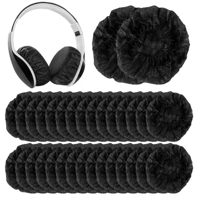 Immagine prodotto di 100 cuscinetti auricolari elastici per cuffie, colore nero