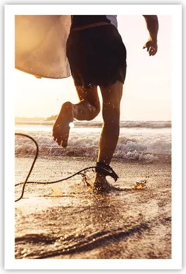 Produktbild von Poster - Poster ohne Rahmen - Surfen Strand Freude - 61x91,5 cm - Wand Bild - Wanddeko - Wandbilder - Kunstposter - Wandposter - Bilder - Kunstdruck - Wanddekoration - Wandbild - P2XPA61x91-4801