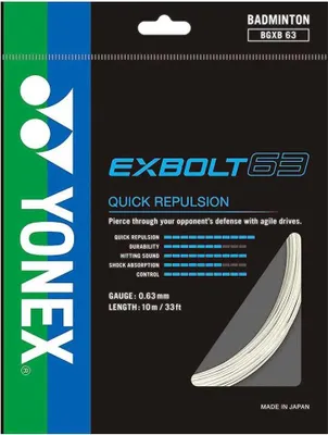 Produktbild von Yonex Exbolt 10 M Badminton Einzelsaite Weiß 0.63 mm Weiß 0.63 mm