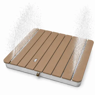 Produktbild von Mobile Gartendusche mit rechteckiger WPC-Plattform - für Garten & Camping