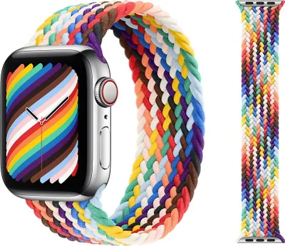 Produktbild von Original Apple Braided Solo Loop Armband 38/40/41/42mm Größe 7 Pride Edition