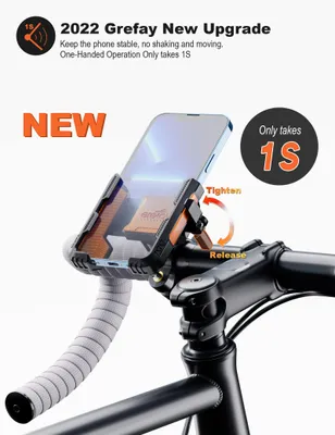 Image de Support de téléphone pour vélo, fixation rapide, compatible avec des guidons de 20 à 40 mm, pour téléphones de 4,0 à 7,0 pouces, rotatif, pour smartphone