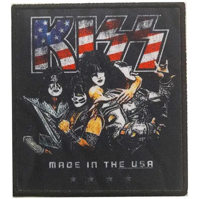 Image de Kiss - Ecusson thermocollant " The USA" - Coton RO4763 (Taille unique) (Noir)