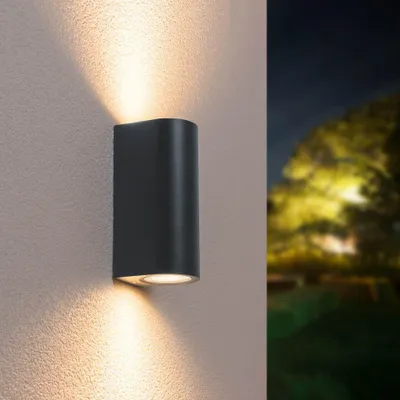 Produktbild von hoftronic LED-Wandleuchte 7W IP65 dimmbar Anthrazit Up & Down Light