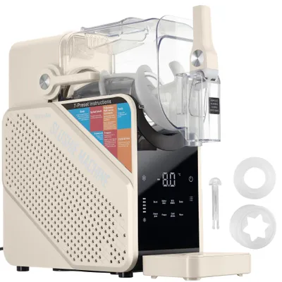 Produktbild von Slush Maschine, 2 L, kein Eis erforderlich, 7 Programme, Slushs Softeis Frozen Cocktails Frappes Milchshakes, LED-Display mit Touch-Steuerung