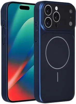 Image de Coque arrière TUNIQ pour iPhone 15 Pro Max - Coque de protection intégrale Magsafe - Bleu