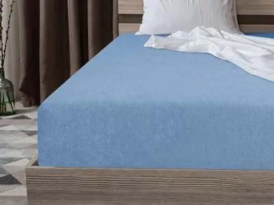 Produktbild von Fleece-Spannbettlaken MOLTON hellblau 90x200, KI-generiertes Bild