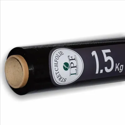 Produktbild von Stretchfolie Wickelfolie schwarz 1,5Kg, Breite 500mm