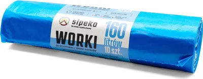 Obrázok produktu pre LDPE vrecia na odpadky SIPEKO 160L 10ks. BLUE