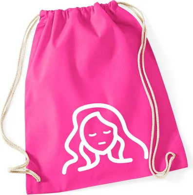 Produktbild von Huuraa Turnbeutel Jungfrau Sternzeichen Symbol 12 Liter Fuchsia Baumwolle Rucksack Geschenkidee