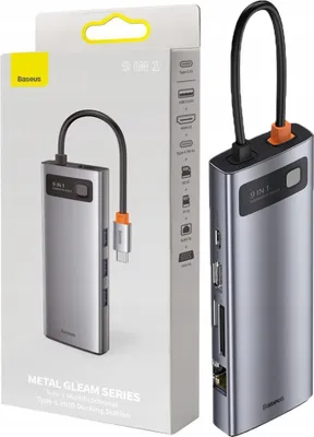 Image de Baseus CAHUB-CU0G station d'accueil pour ordinateur portable/réplicateur de ports USB filaire 3.2 Gen 1 (3.1 Gen 1) Type-C Gris