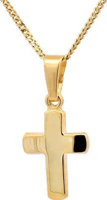 Produktbild von Gold Anhänger Kreuz  mit Goldkette massiv 333 - 8 Karat Gold 55 cm