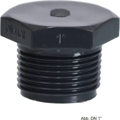 Produktbild von PVC-U Gewindestopfen, Außengewinde, 10 bar, 1 1/4"