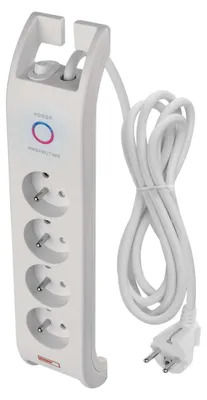 Přepěťová ochrana 900J – 4 zásuvky, 2m, bílá