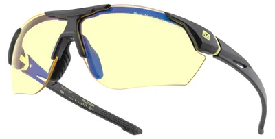 Produktbild von GUNNAR x Cyberpunk 2077 - Militech - Gaming- und Computerbrille – Rahmenfarbe: Onyx / Signalgelb - Gläser: Amber (65 % Blaulichtschutz) - GUNNAR Focus - Blaulichtfilterbrille