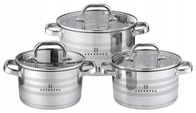 Produktbild von Edenberg Edelstahl Kochtopfset 6-teilig Induktion