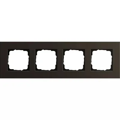 Productafbeelding van GIRA 0214127 Afdekraam, 4-voudig, Esprit, aluminium, bruin (geanodiseerd)