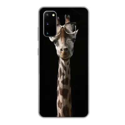 Produktbild von MuchoWow® Handyhülle Schutzhülle Hülle für Samsung Galaxy S20 Giraffe - Schutzbrille - Schwarz Silikon Softcase Handy Hülle - Bild