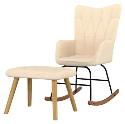 Produktbild von Schaukelsessel mit Hocker in Creme, 12,9 KG