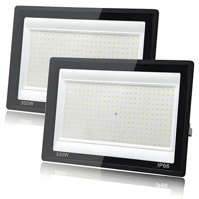 2er-Pack LED-Flutlicht 300W 30000lm IP66 kaltweiß