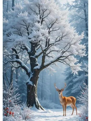Diamond Painting Set Winterhert 30x40cm, 5D DIY