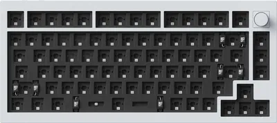 Produktbild von Keychron Q1 HE QMK Kabellose Mechanische Tastatur QMK/VIA, RGB LED, Hot-swap, QWERTY US, Knob, Shell White, Barebone Q1H-B4