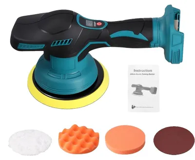 Zdjęcie produktu dla Akumulatorowa polerka samochodowa, 8 regulowanych prędkości, ergonomiczna konstrukcja, 5000 obr./min