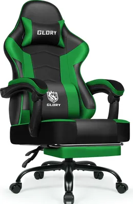 Produktbild von Aiibot Gaming Stuhl ,Bürostuhl Ergonomisch mit verstellbare Armlehnen, Kopfkissen und Lendenkissen ,pc stuhl mit Wippfunktion ,Gaming Stuhl 150 kg