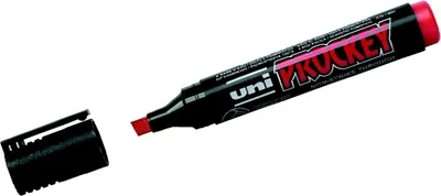 Produktbild von Marker Uni Prockey Keilspitze 3-6mm rot Packung mit 12 Stück