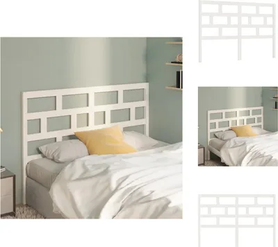 Immagine prodotto di vidaXL Testata bianca 146x4x100 cm in legno di pino massiccio - Testate e piedi