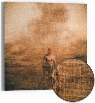 Produktbild von DEQOART Hybrid Leinwand Bild 30x30 cm 'Wüstenüberlebender' Wandbild Glas flach modern