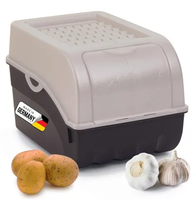Produktbild von Novaliv 1x Mittel 5L Kartoffelbox perlmut Kartoffelkorb Gemüsebox vegetable basket onion potato storage