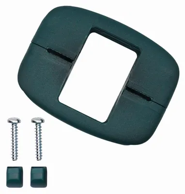 Imagen del producto de Abrazaderas de plástico, color verde, de 40 x 60 mm, paquete de 6 unidades, para postes de valla