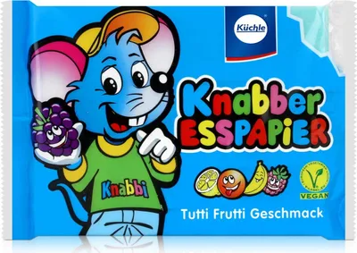 Produktbild von Küchle Knabber Esspapier blau Tutti Frutti Geschmack 25g Essoblaten