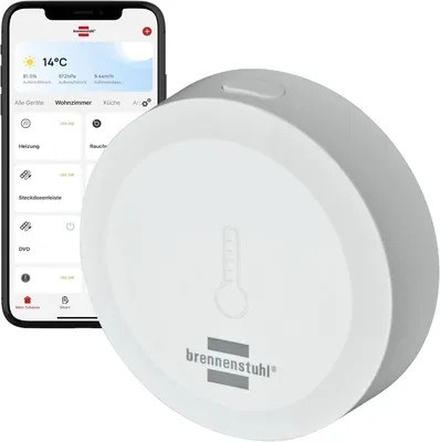 Productafbeelding van Temperatuur- en vochtigheidssensor TFS CZ 01 (slimme temperatuur- en vochtigheidsmeter, melding naar mobiele telefoon, Smart Home, slimme scènes, app)