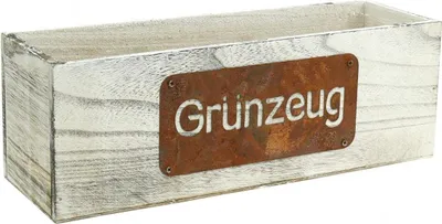 Produktbild von Pflanzkasten für Kräuter und Deko aus Holz mit Edelrost-Optik