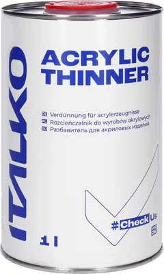 Produktbild von ITALKO Acrylverdünner 1L – Verdünner für Acryllacke & Grundierungen – spritzfertige Viskosität, glatter Verlauf, professionell